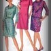 Vintage 60s Simplicity 7222 Bias Roll Collered Sheath Dress Size 20.5 B41