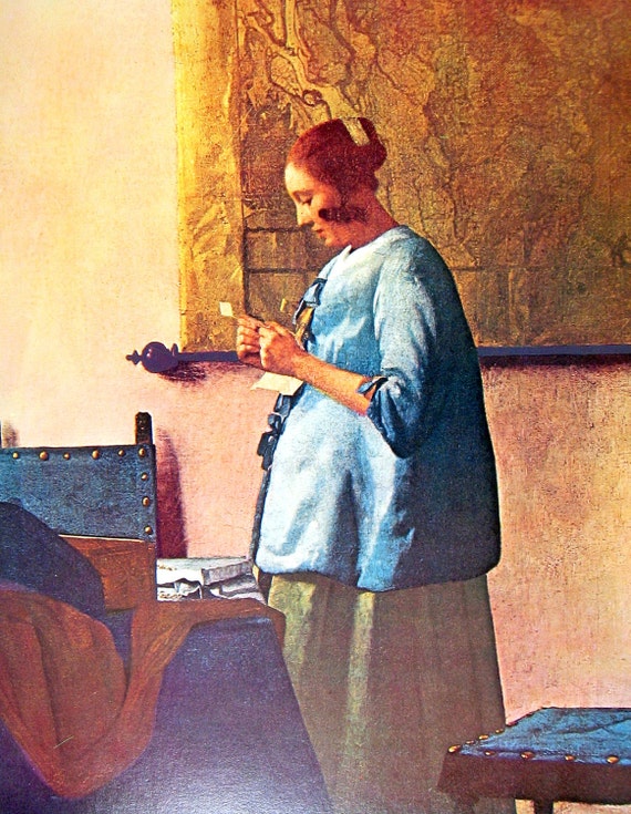 Vermeer Young Woman Reading A Letter 14 X 11 1973   Il 570xN.505322778 Qrmc 