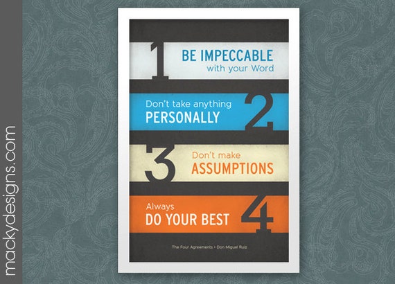 The Four Agreements Printable Poster