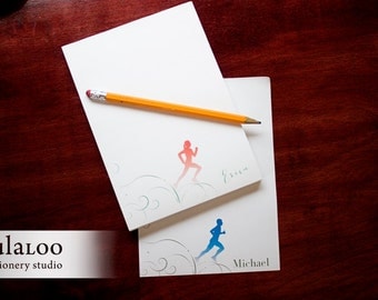 Runner Personalized Notepad - marathon runner gift