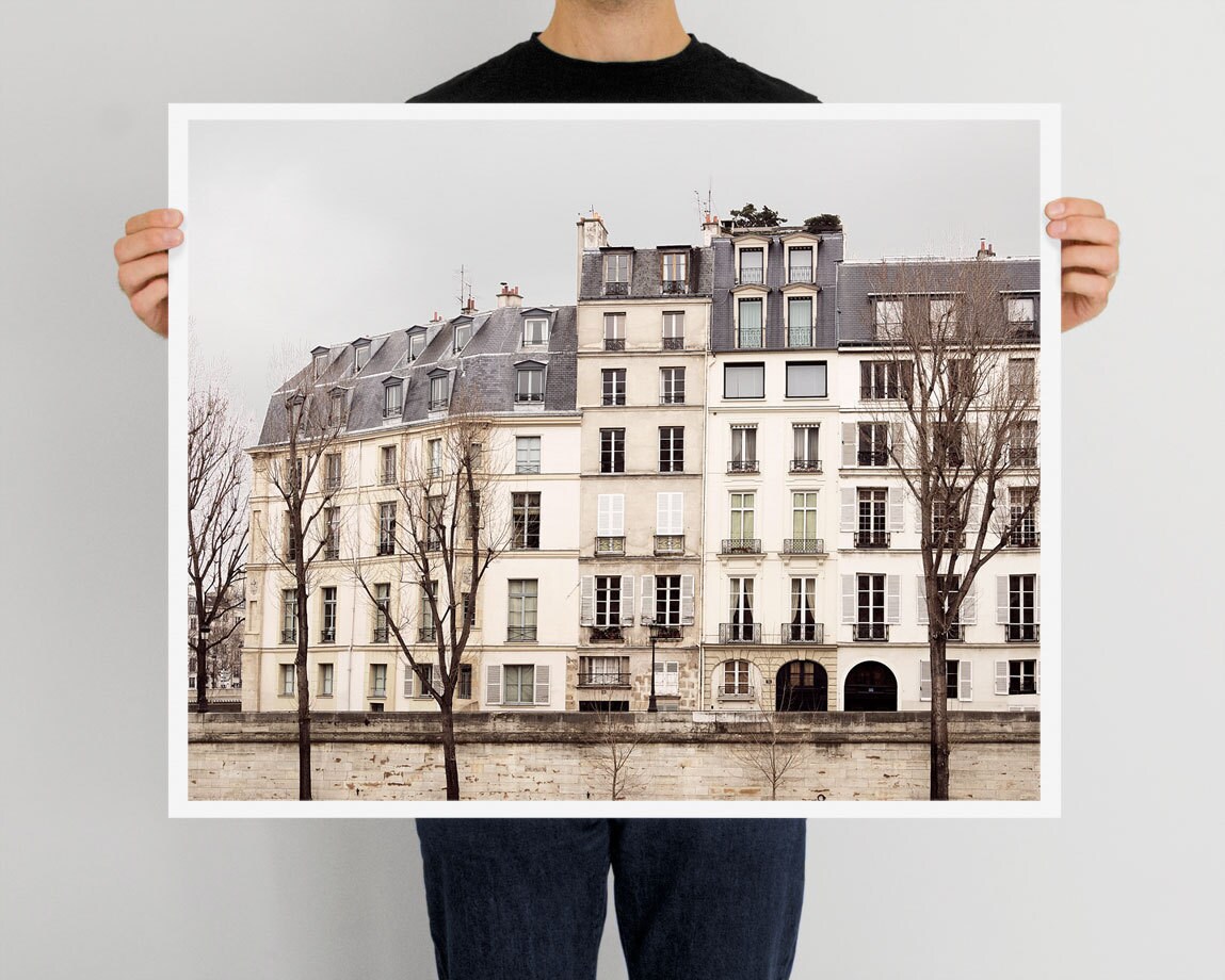 Paris Print Quai Extra Large Wall Art Paris