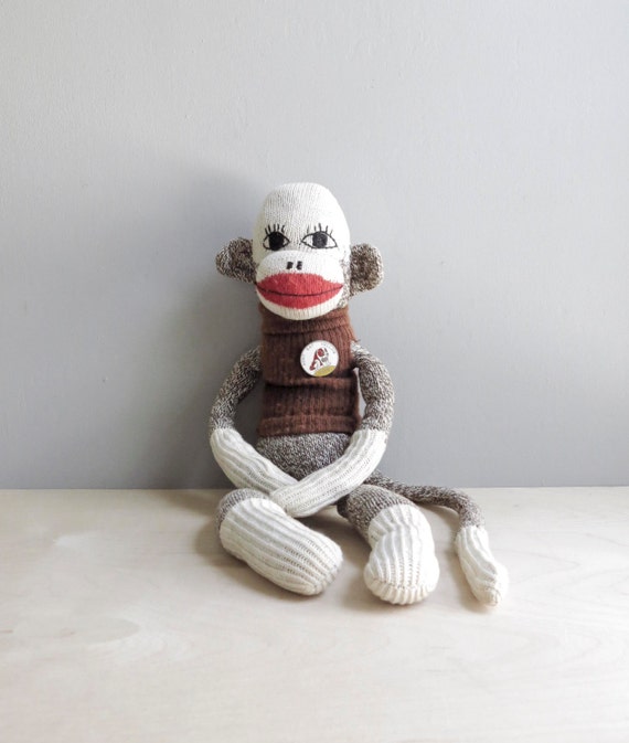 vintage sock monkey / classic vintage toy