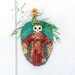 Ceramic Owl Shaman Wall Vase and Interactive Sculpture - OOAK Art Sculpture Vessel Owl Decor