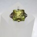 10.90 ct. Prasiolite Leek Green Yellow Gemstone Ring