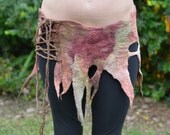 Felt Pointed Pixie Belt With Corset Closure OOAK