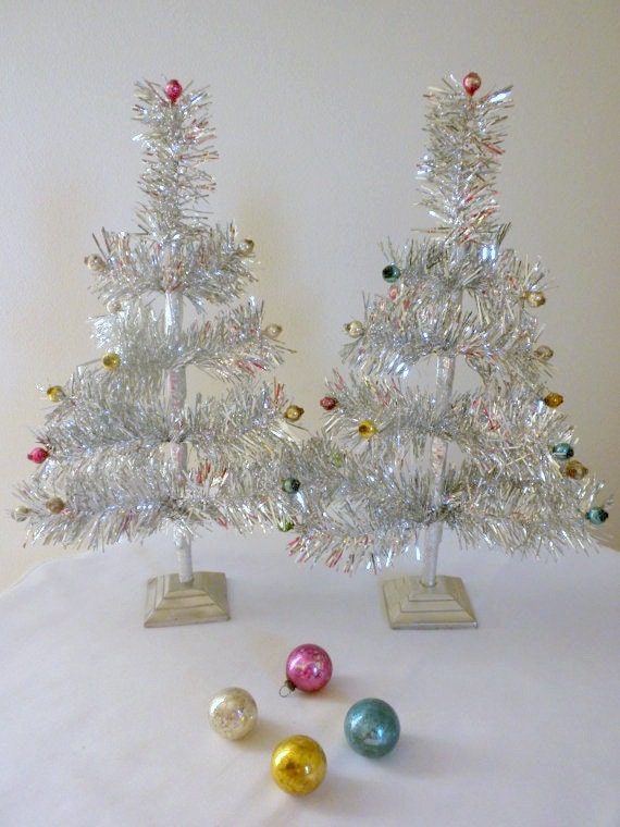 Vintage Tinsel Christmas Tree 