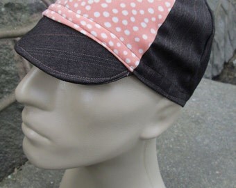 Cycling Cap - Polkadot and Pinstripe (Medium)