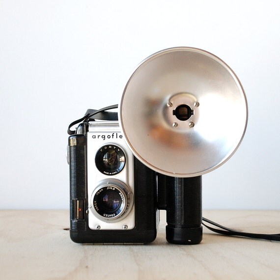 Vintage Camera Argus Argoflex Forty with Flash Attachment Mid