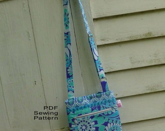 PDF PATTERN - Tower Grove Park - Cross Body Hipster - Concealed Zipper ...