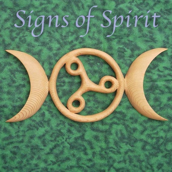 Celtic Moon Goddess Symbol with Triskele-Birth by signsofspirit