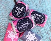 Pink Plaid Hot Cocoa Bar Printable Candy Bar Wrappers- Mini Chocolate Bar Wrapper- Printable Party Favors - Pink Plaid Party Printables Il_170x135