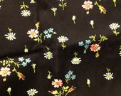 Vintage Floral Print on Black Denim Vintage Floral Print on Black Denim