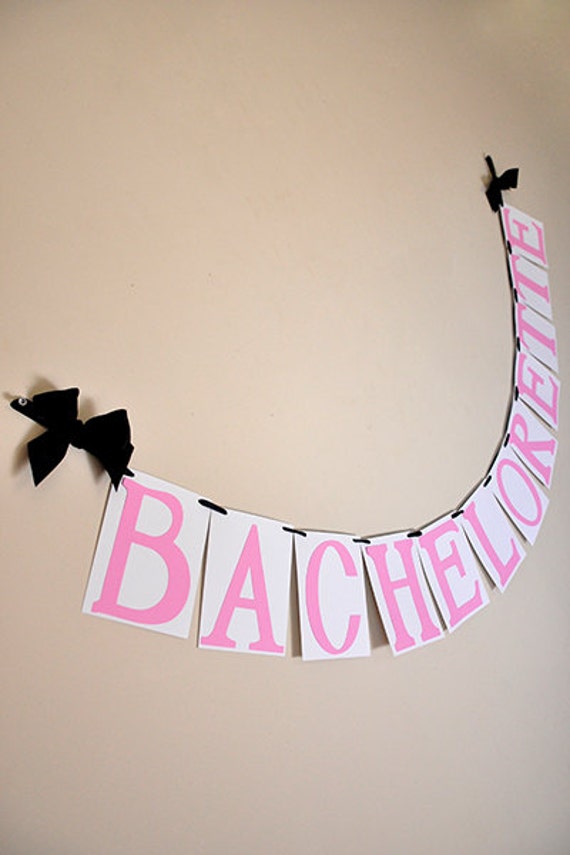 Bachelorette Party Banner In Baby Pink By Courtneyorillion On Etsy