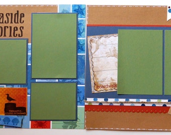 Premade Beach Scrapbook Pages, Premade Ocean Scrapbook Pages, Premade ...
