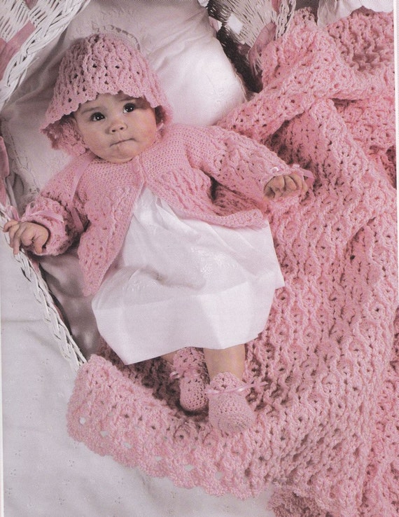 Items similar to Baby Layette Crochet Patterns - 4 Sets ...