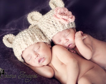 Popular items for newborn twin hats on Etsy