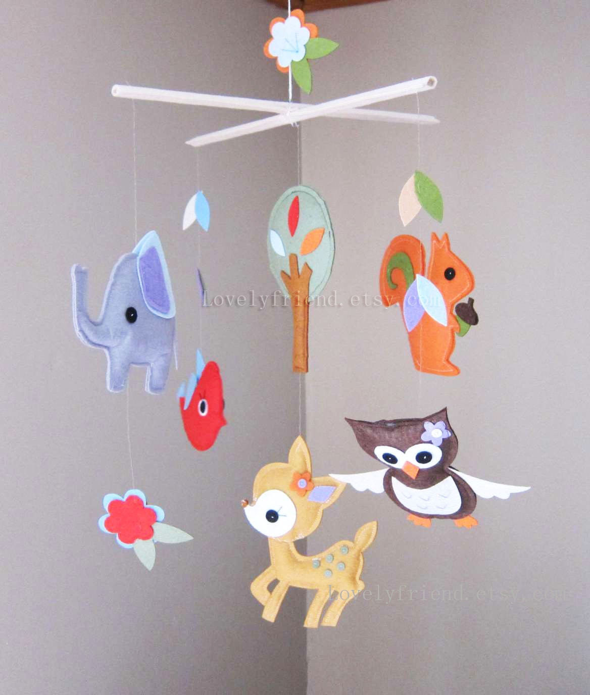 Baby Mobile Nursery Mobile Baby Nursery crib by lovelyfriend