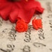 Victorian Romantic Resin Flower Earrings Mothers Day, Your Choice Of Color By: Tranquilityy