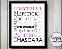 Unique makeup wall art related items | Etsy