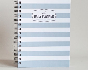 Daily Planner - Grey Stripes (60 days undated planner)