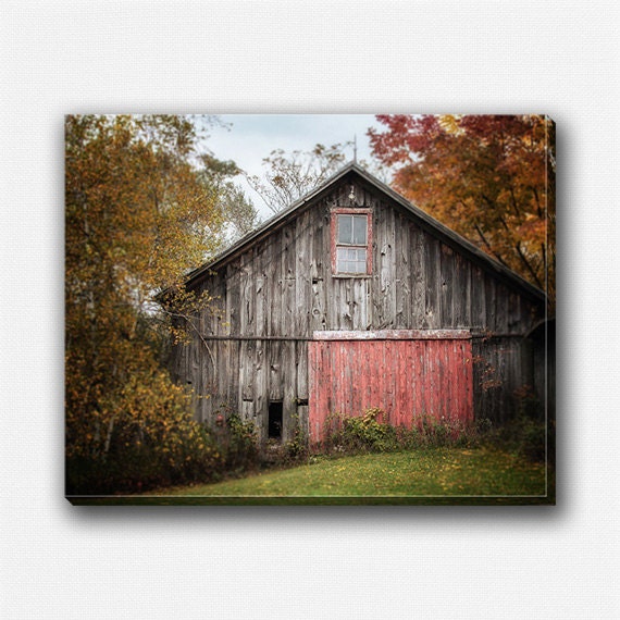 Canvas Art: Barn Landscape Barn Art Gallery Wrapped Canvas