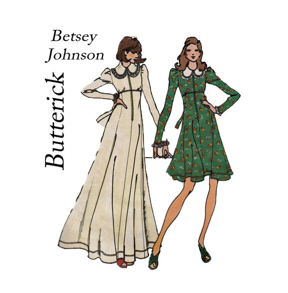 Betsey Johnson Of Alley Cat Butterick 3868 Dress Size 11 1970s 6479