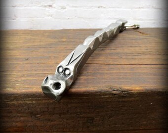 DRAGON KEYCHAIN Hand Forged and signed by BLACKSMITH Naz - Personalization Option Available