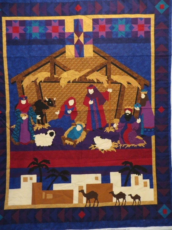 Christmas Nativity Fabric Panel from Cranston for Sewing a