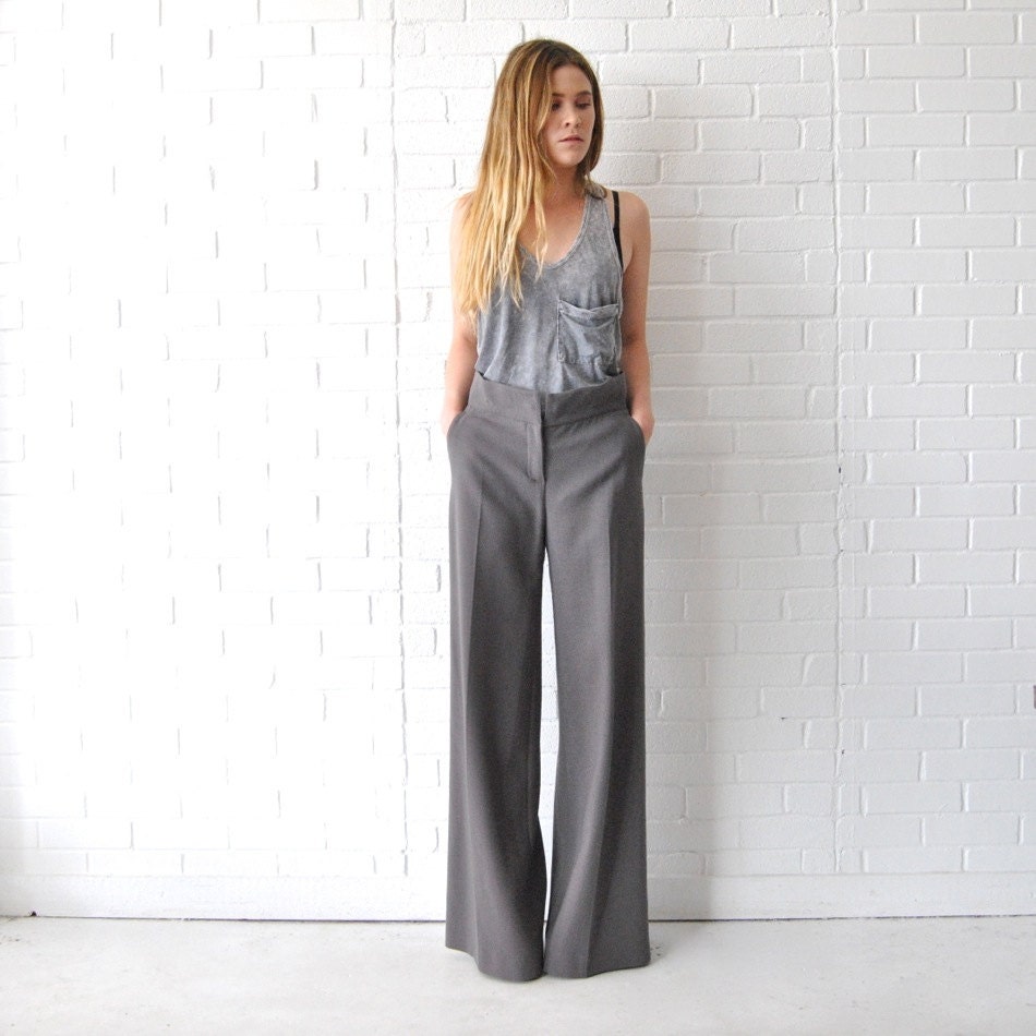 grey palazzo pants