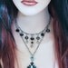 RESERVED FOR DP - Black Choker Necklace, Victorian Goth Choker with Large Ornate Pendant