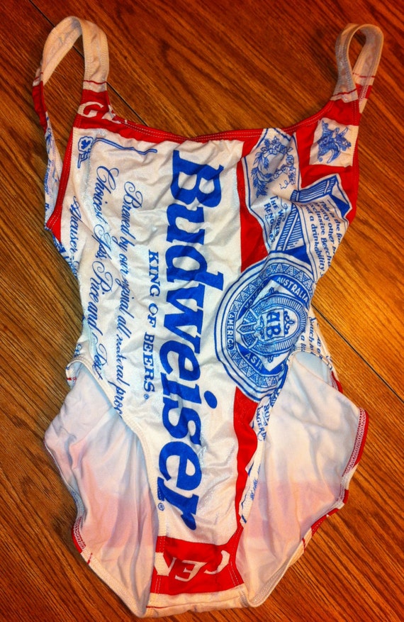 budweiser one piece bathing suit