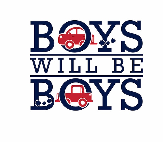 Items similar to Car Wall Decal Boys Will Be Boys Wall Quote Boy Room ...