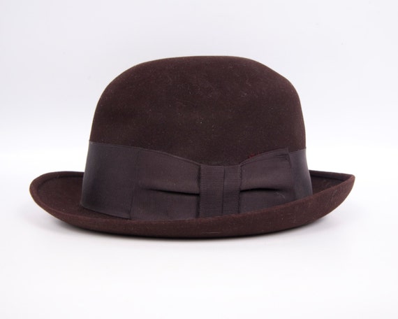 Vintage Derby Bowler Brown Hat Wool Felt The Mens Store Carson