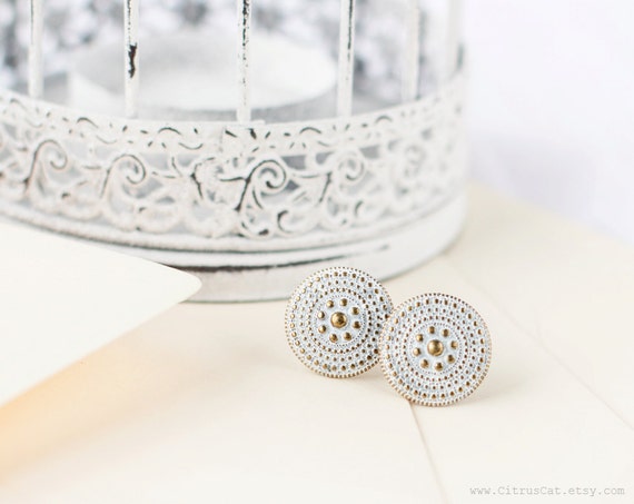 metal studs, shabby chic, earrings, jewelry, elegance, elegant, stud earrings, Etsy, shopping, fashion