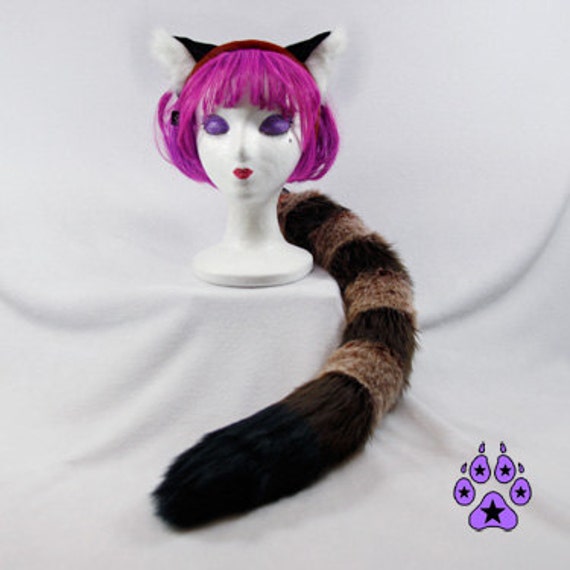 Pawstar Red Panda Ear And Tail Combo Headband Costume Anime