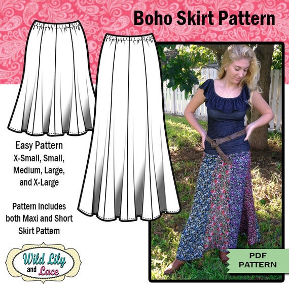 Boho Skirt Pattern 60