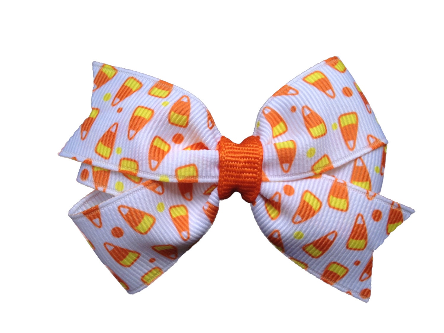 Halloween hair bow orange bow candy corn bow 3 inch bows