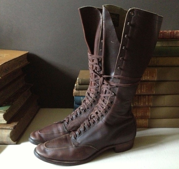 womens leather boots size 8