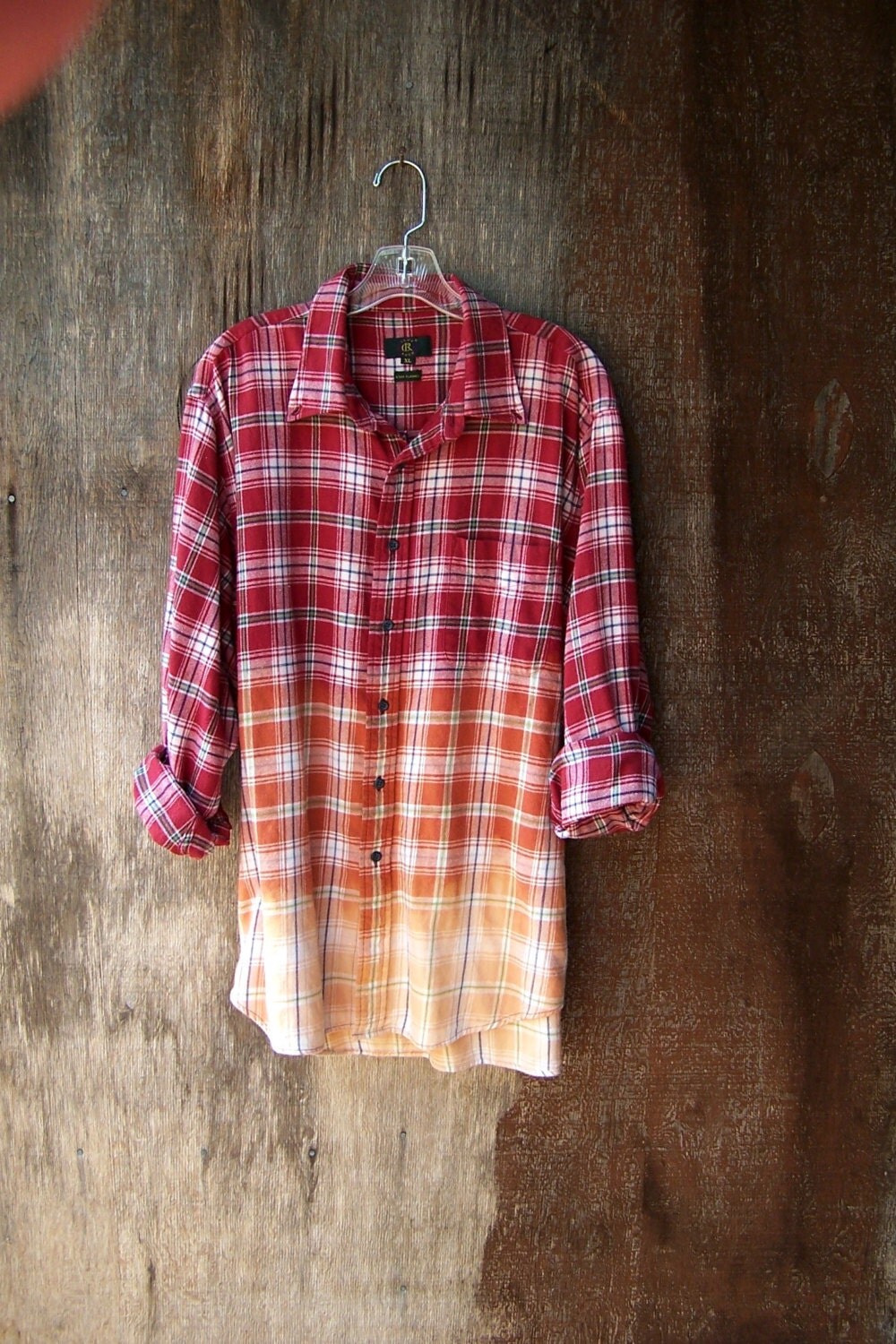 Bleaching a flannel shirt