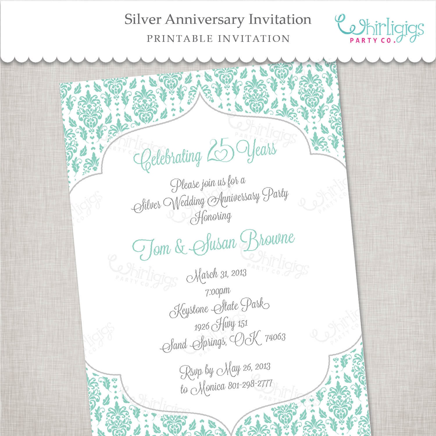 Silver Anniversary Invitation Wording 6