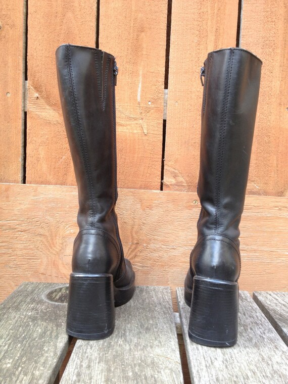 90s chunky knee high boots