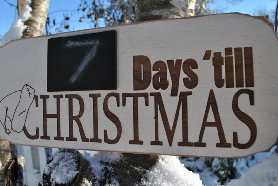 Items similar to Christmas Sign Days 'Till Christmas, Christmas