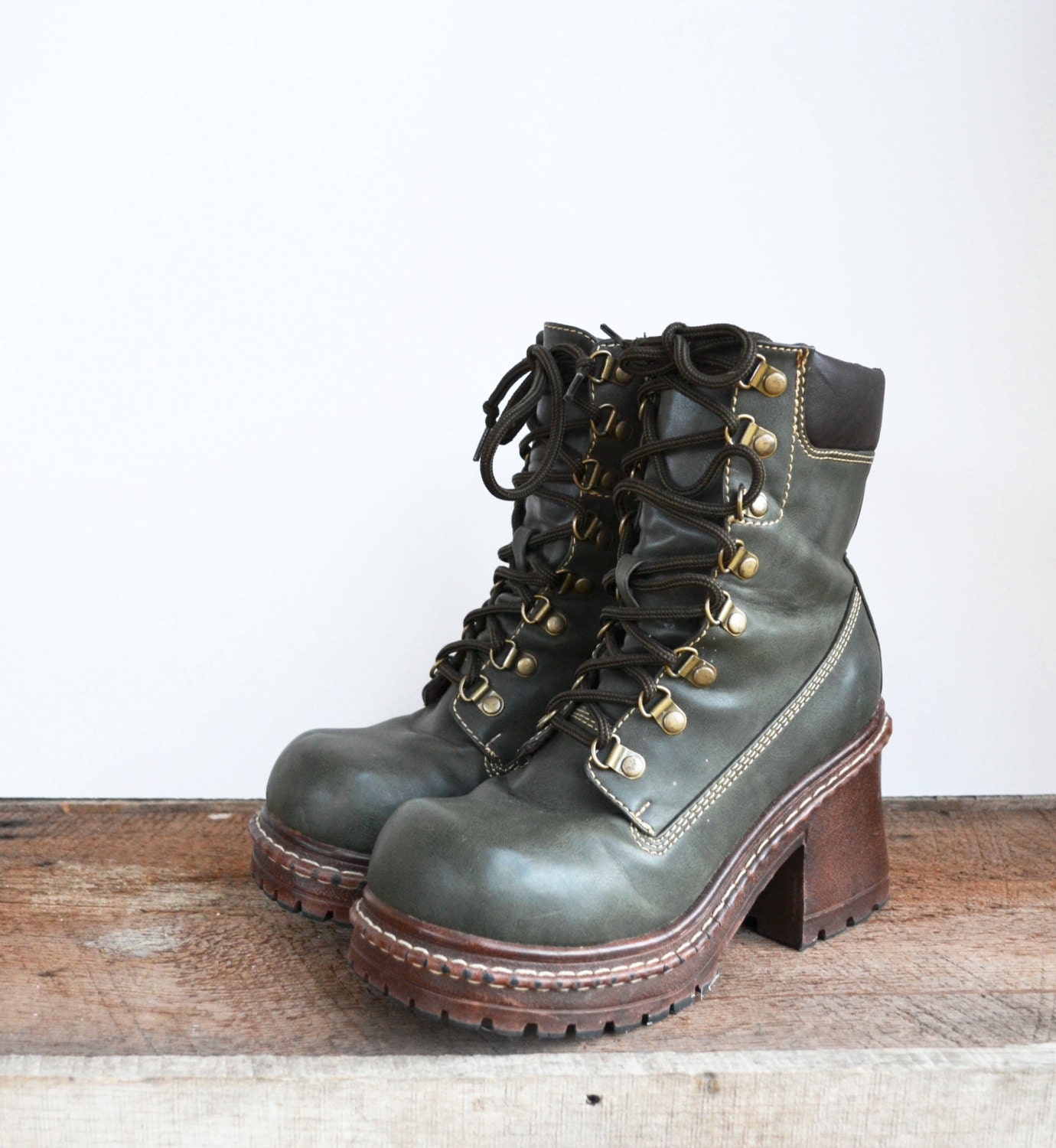 chunky heel boots 90s