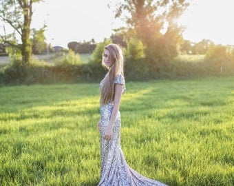 De Havilland - Old Hollywood Argento Wedding Gown