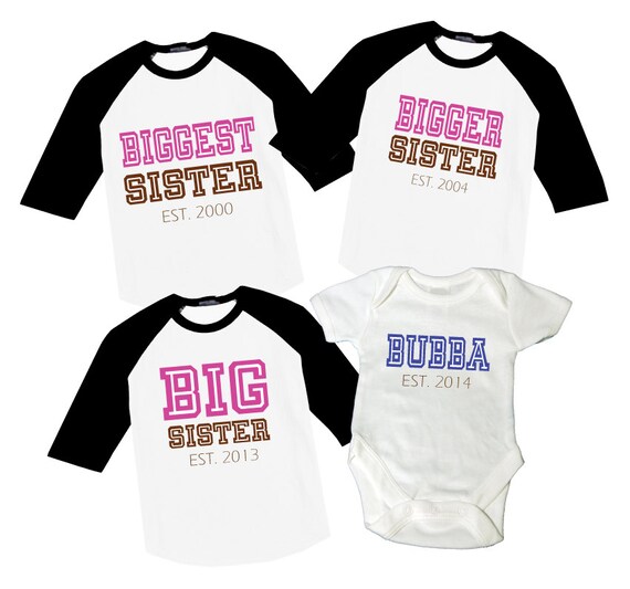 Big Sister Little Sister Shirts Big sister and Little sister print with flower rings. Little/big sister matching clothes, long sleeve, cute and novelty. Little sister Big sister Made of 95% Cotton 5% Spandex, soft and breathable.