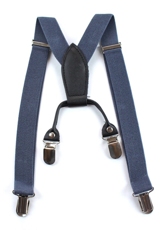 Toddler/Baby Suspenders Gray Suspenders Black/Brown