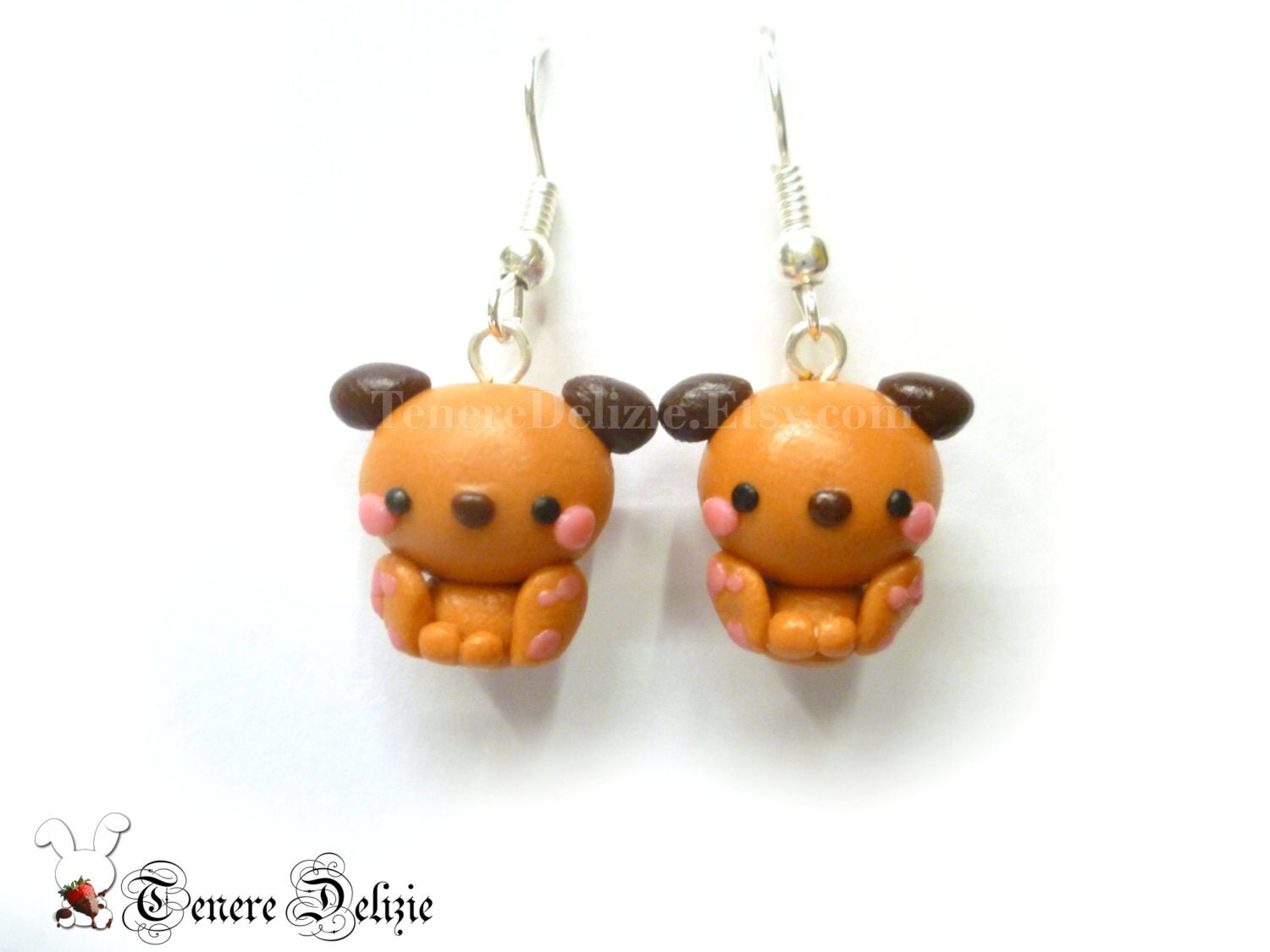 Kawaii dog earrings animal polymer clay earrings