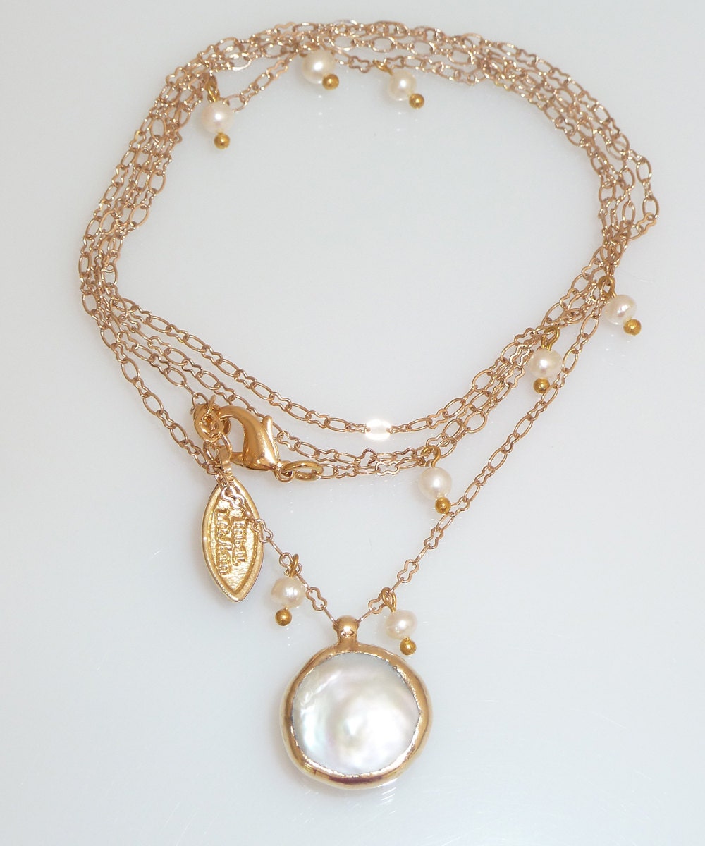 Pearl NecklacePearl Wedding jewelry June Birthstone Bridal