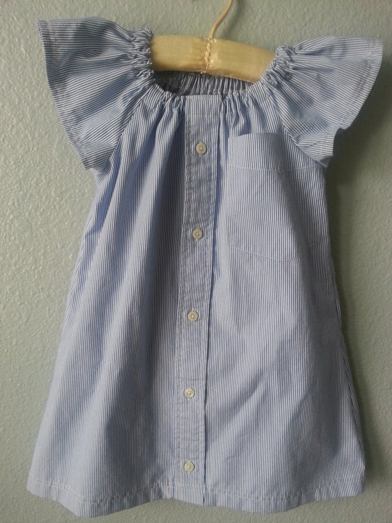 CHAMBRAY STRIPE DRESS