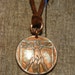Vitruvian Man Necklace. Etched Coin Pendant made from a Quarter.